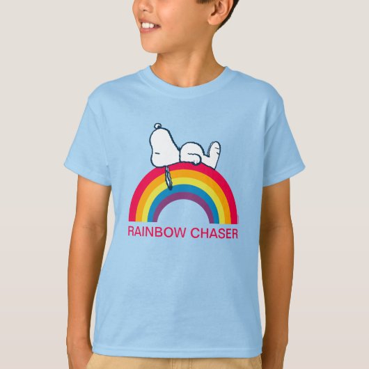 Snoopy | Dream in kleurenregenboog T-shirt (Voorkant)