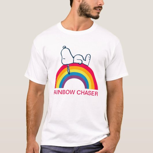 Snoopy | Dream in kleurenregenboog T-shirt (Voorkant)