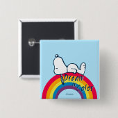 Snoopy | Dream in kleurenregenboog Vierkante Button 5,1 Cm (Voorkant /achterkant)