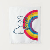 Snoopy | Dream in kleurenregenboog Wandkleed (Voorkant)