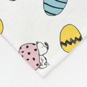 Snoopy Easter Egg Pattern Fleece Deken (Hoek)