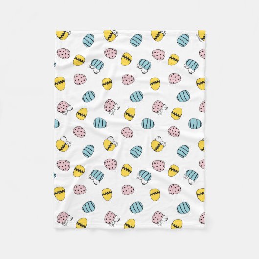Snoopy Easter Egg Pattern Fleece Deken (Voorkant)