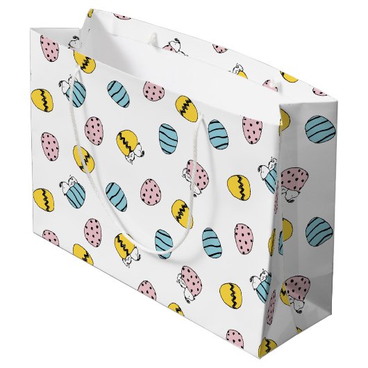 Snoopy Easter Egg Pattern Groot Cadeauzakje (Achterkant Gekanteld)