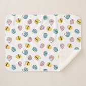 Snoopy Easter Egg Pattern Sherpa Deken (Voorkant (horizontaal))