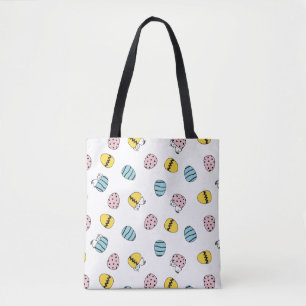 Snoopy Easter Egg Pattern Tote Bag