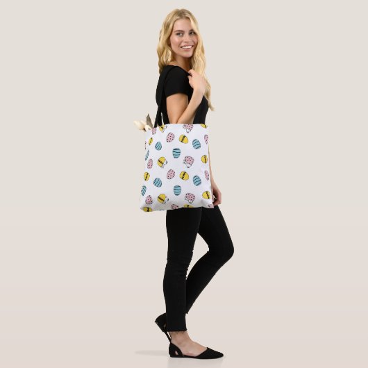 Snoopy Easter Egg Pattern Tote Bag (Op model)
