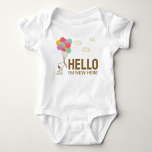 Snoopy en ballonnen BABY SHOWER 'm Nieuw hier Romper