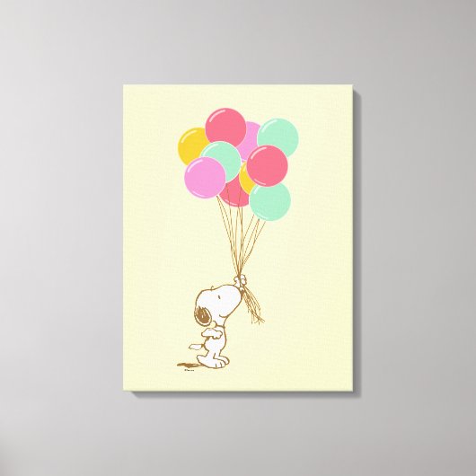 Snoopy en ballonnen canvas afdruk (Voorkant)
