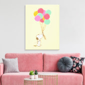 Snoopy en ballonnen canvas afdruk (Insitu (Woonkamer))