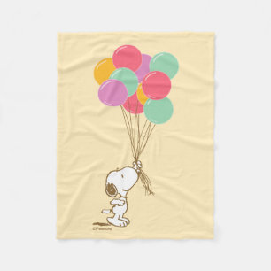 Snoopy en ballonnen Fleece Deken