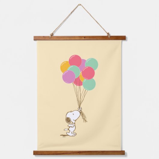 Snoopy en ballonnen hangend wandkleed (Voorkant)
