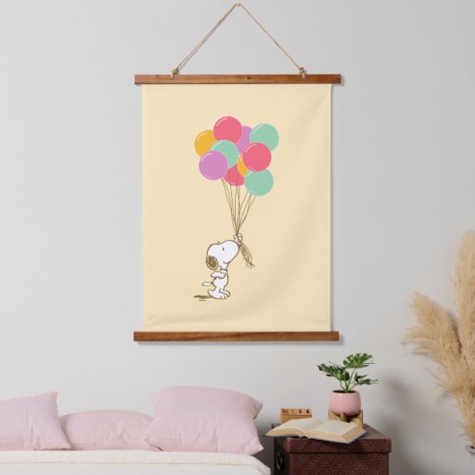 Snoopy en ballonnen hangend wandkleed (Slaapkamer)