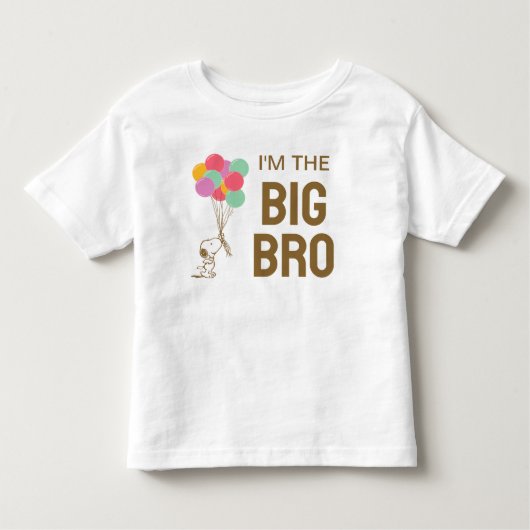 Snoopy en Ballonnen | Ik ben de grote broer Kinder Shirts (Voorkant)