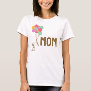 Snoopy en ballonnen Ik ben de moeder T-shirt