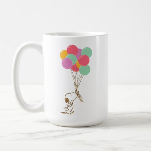Snoopy en ballonnen koffiemok (Links)
