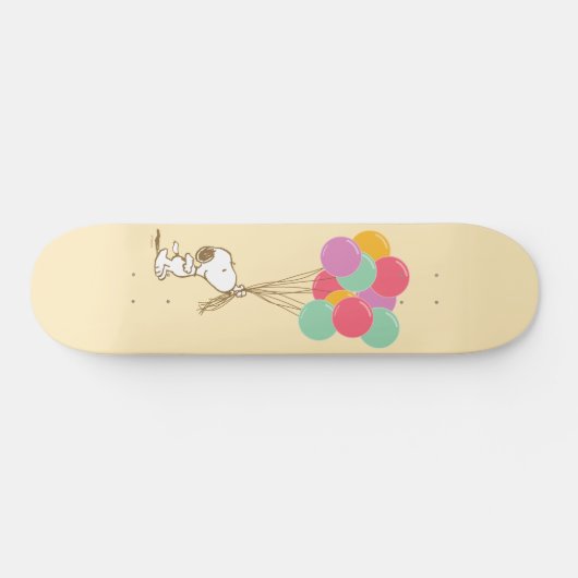 Snoopy en ballonnen persoonlijk skateboard (Horizontaal)