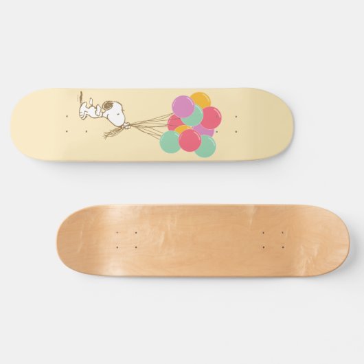 Snoopy en ballonnen persoonlijk skateboard (Horizontaal)