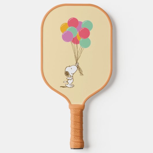 Snoopy en ballonnen pickleball paddle (Voorkant)