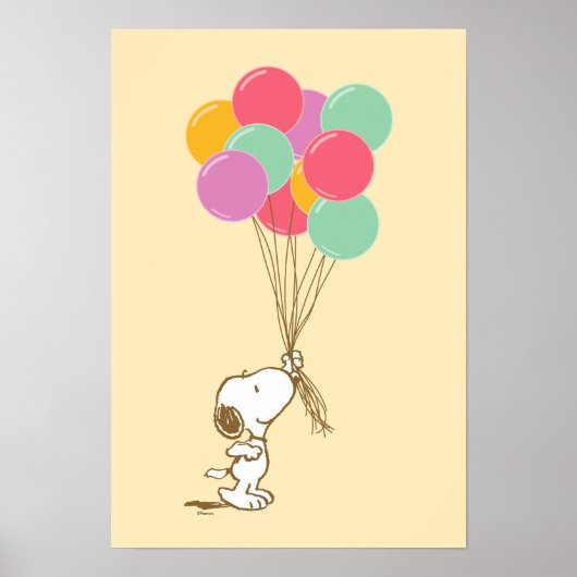 Snoopy en ballonnen poster (Voorkant)