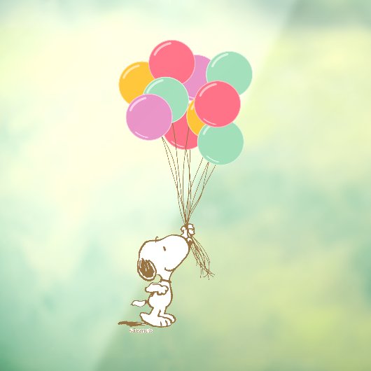 Snoopy en ballonnen raamsticker (Vel 3)