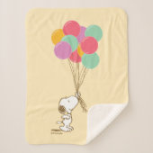 Snoopy en ballonnen Sherpa Deken (Voorkant)