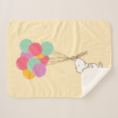 Snoopy en ballonnen Sherpa Deken (Voorkant (horizontaal))