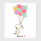 Snoopy en ballonnen sticker (Vel)