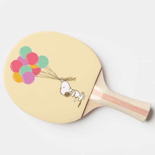 Snoopy en ballonnen tafeltennisbatje (Zijkant)