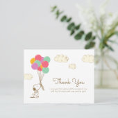 Snoopy en Ballonnen Verjaardag Briefkaart (Staand voorkant)