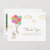 Snoopy en Ballonnen Verjaardag Briefkaart (Voorkant / Achterkant)