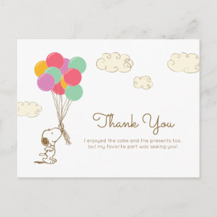 Snoopy en Ballonnen Verjaardag Briefkaart