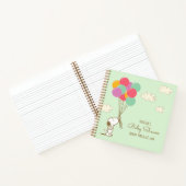 Snoopy en Balloons Baby shower Gast Geschenklijst Notitieboek (Binnen)