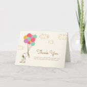 Snoopy en Balloons Birthday Bedankkaart (Voorkant)