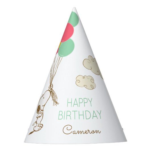 Snoopy en Balloons Birthday Feesthoedjes (Voorkant)