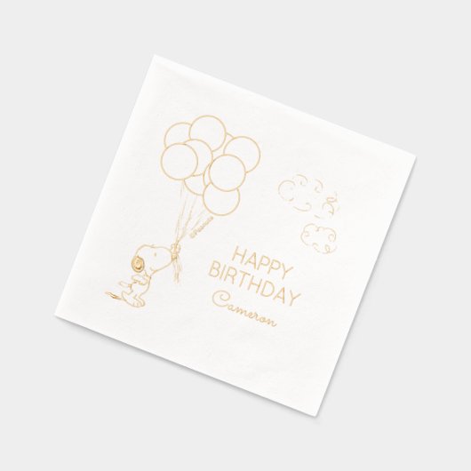 Snoopy en Balloons Birthday Folie Servetten (Links)