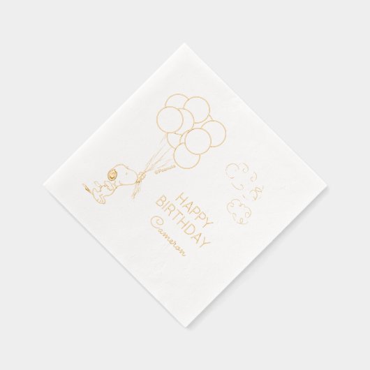 Snoopy en Balloons Birthday Folie Servetten (Rechts)