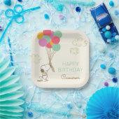 Snoopy en Balloons Birthday Papieren Bordje (Feest)