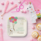 Snoopy en Balloons Birthday Papieren Bordje (Feest)