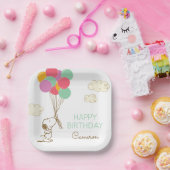 Snoopy en Balloons Birthday Papieren Bordje (Feest)