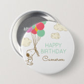 Snoopy en Balloons Birthday Ronde Button 7,6 Cm (Voorkant /achterkant)