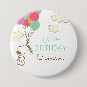 Snoopy en Balloons Birthday Ronde Button 7,6 Cm (Voorkant)