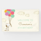 Snoopy en Balloons Birthday Spandoek (Horizontaal)