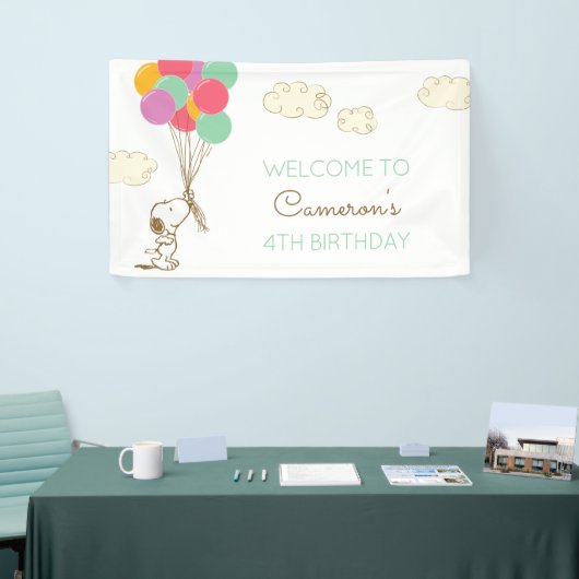 Snoopy en Balloons Birthday Spandoek (Beurs)
