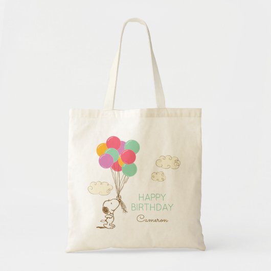 Snoopy en Balloons Birthday Tote Bag (Voorkant)