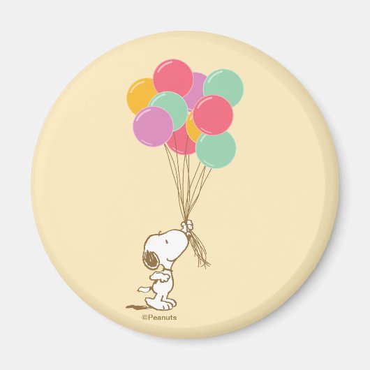 Snoopy en Balloons Magnet (Voorkant)