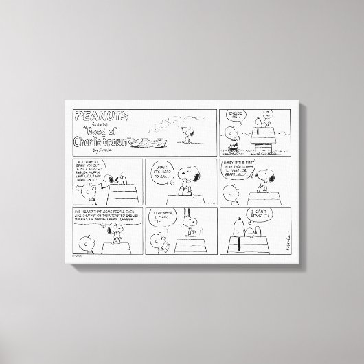 Snoopy en Charlie Brown | Engelse muffin Canvas Afdruk (Voorkant)