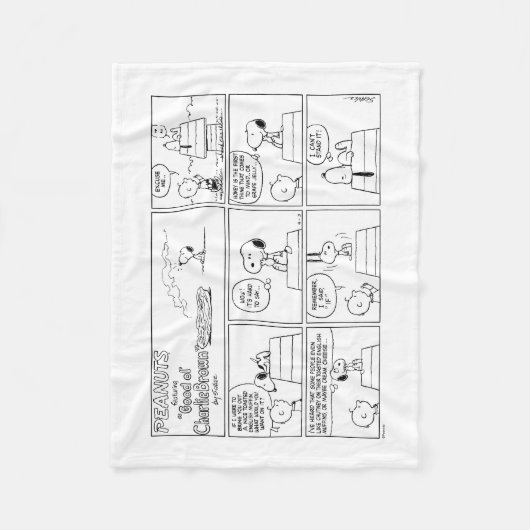 Snoopy en Charlie Brown | Engelse muffin Fleece Deken (Voorkant)