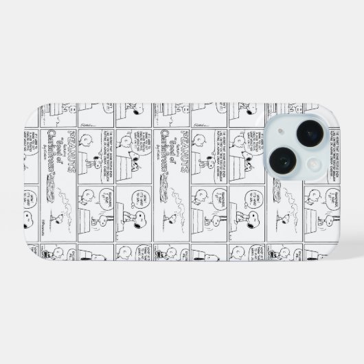 Snoopy en Charlie Brown | Engelse muffin iPhone 15 Case (Achterkant horizontaal)