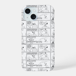 Snoopy en Charlie Brown Engelse muffin iPhone 15 Case