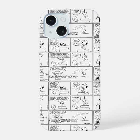 Snoopy en Charlie Brown | Engelse muffin iPhone 15 Case (Achterkant)
